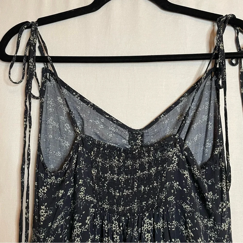 Free People Caught Up Tie Ditsy Floral Printed Mini Slip Dress - Picture 9 of 13